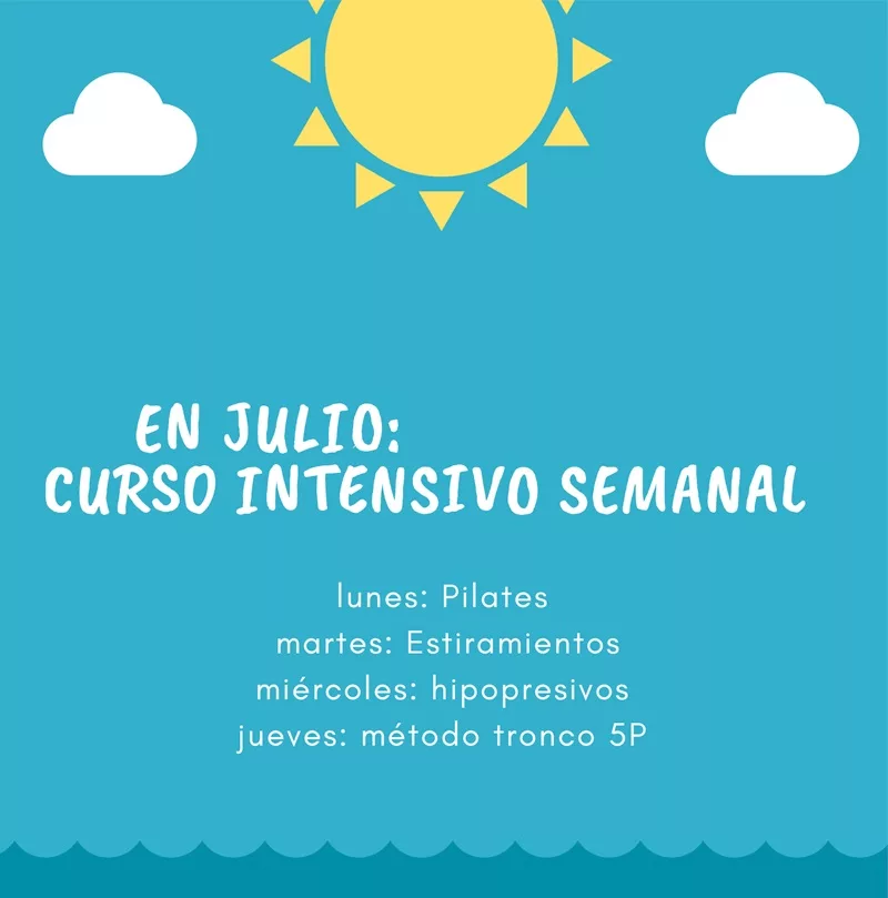 Cursos intensivos de verano en Sane Pilates