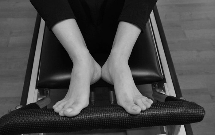 Trabajo de pies en el reformer